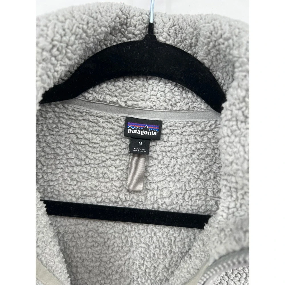Patagonia Los Gatos 1/4 Zip Fleece Pullover‎ Grey Sherpa Women Medium